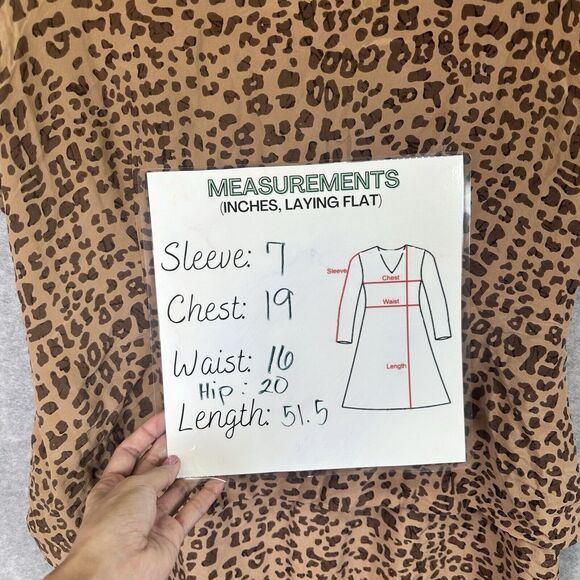 Vintage Y2K‎ Spenser Jeremy Leopard 100% Silk Midi Dress Size 10 Short Sleeve V - Picture 10 of 12